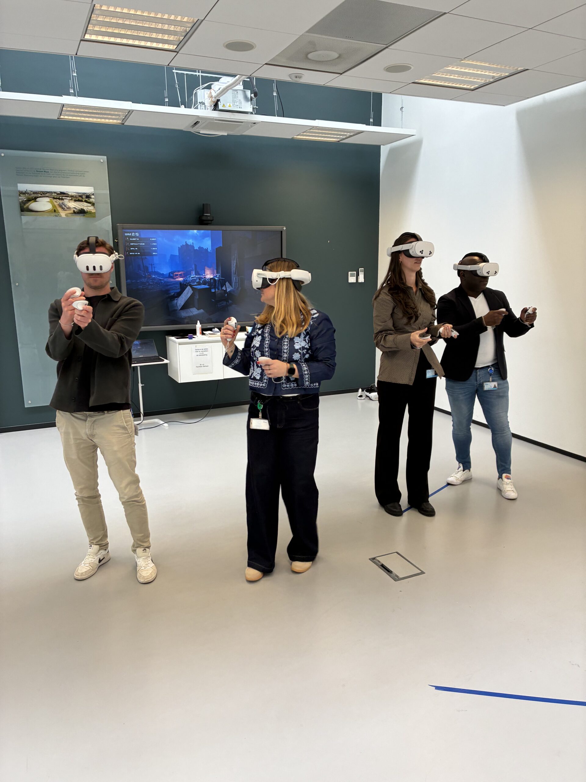 Evides VR game op groot scherm