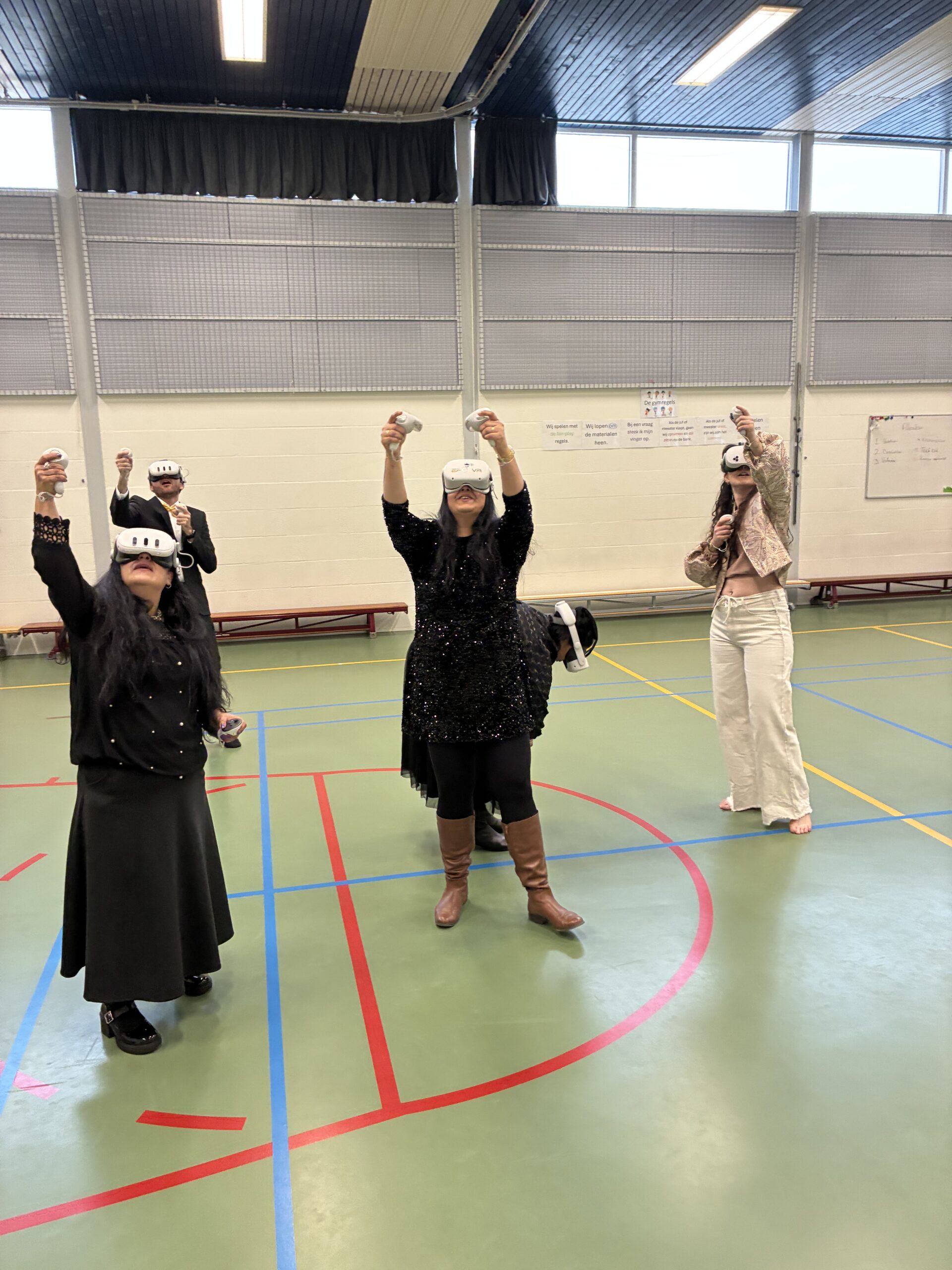 VR multiplayer opstelling gymzaal OBS De Klimop
